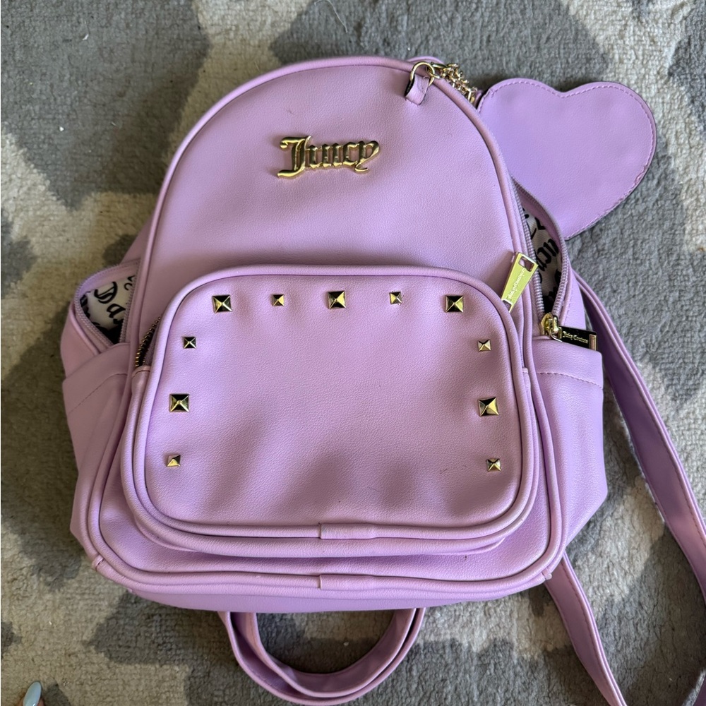 Juicy Couture Pink Backpack with Gold Accents